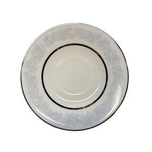 OXFORD Lenox China Twilight Dell White Silver Blue White Floral 8" SALAD PLATE s
